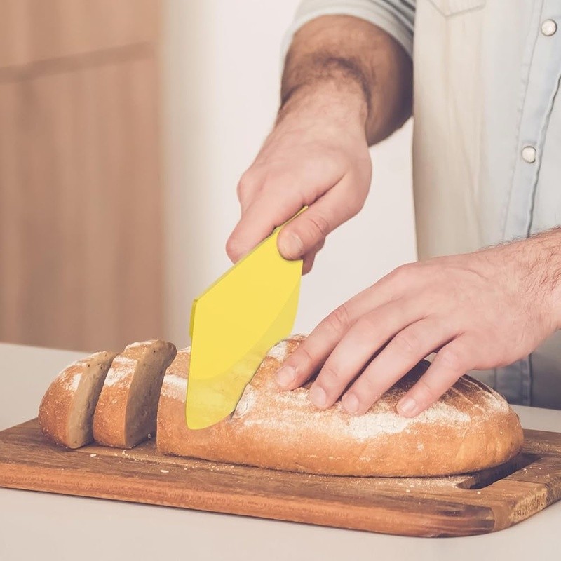Dough Scraper Set 4PCS Flexible Food Safe PP Plastic Baking Tools Kitchen Cutter gallery