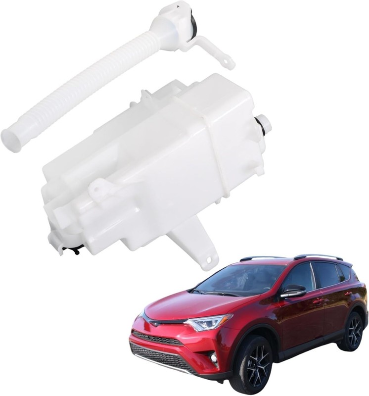 Windshield Washer Fluid Reservoir Tank with Motor Tube and Sensor Hole White…