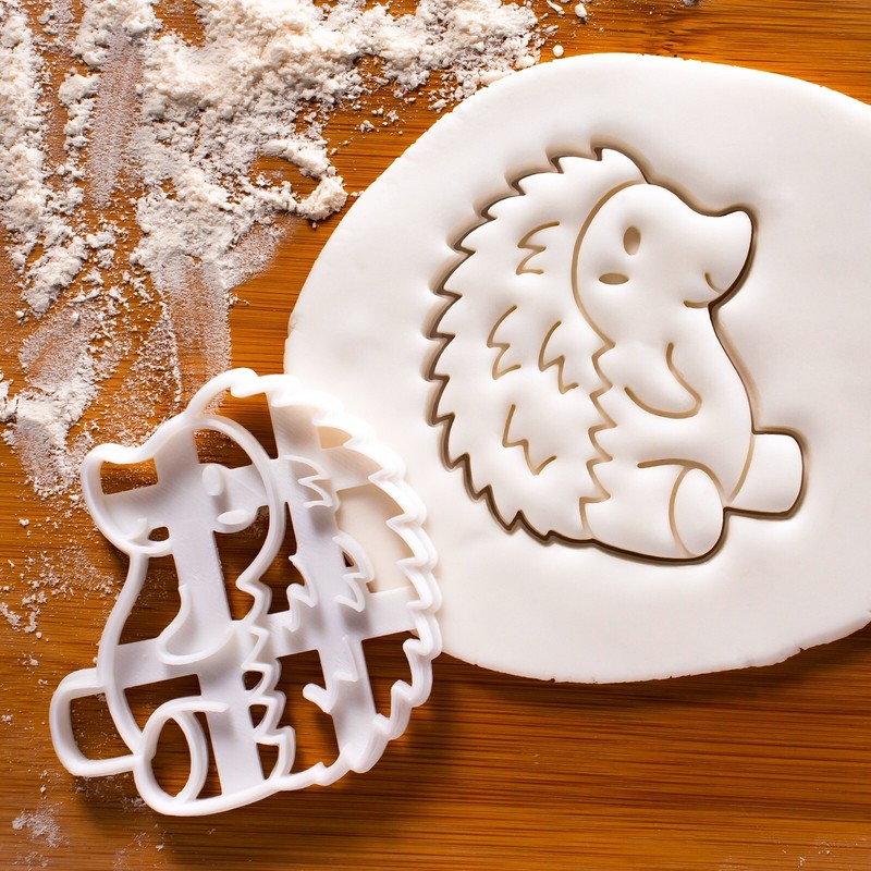 Hedgehog (Side) Cookie Cutter – Cute woodland forest animal baby shower critters