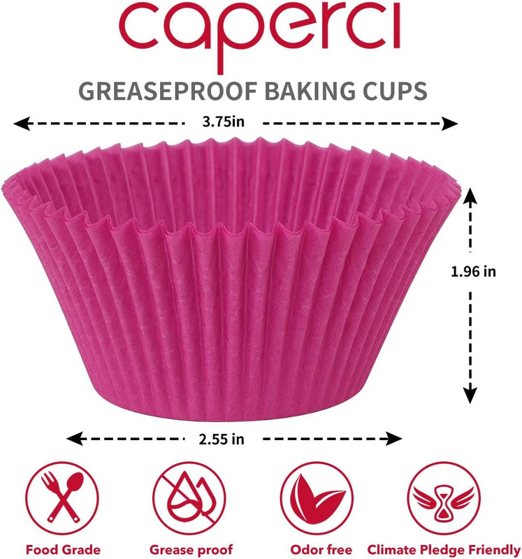 Bright Rainbow Jumbo Cupcake Liners Extra Large Muffin Baking Cups 300-Count, Od gallery