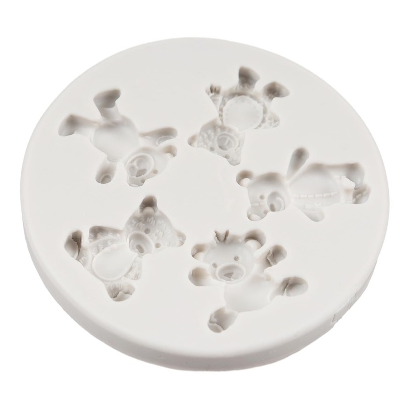 Bear Silicone Fondant Molds Bear Candy Chocolate Molds For Cake Decoration gallery