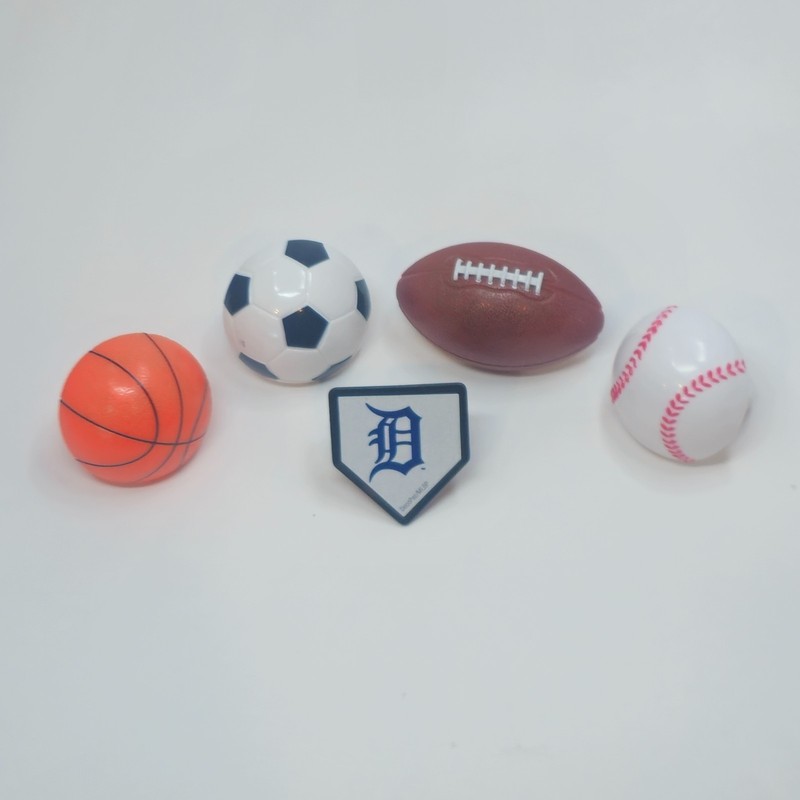 DecoPac Sports Cupcake Rings Mix & Match Set Baseball Football Party Cake Topper
