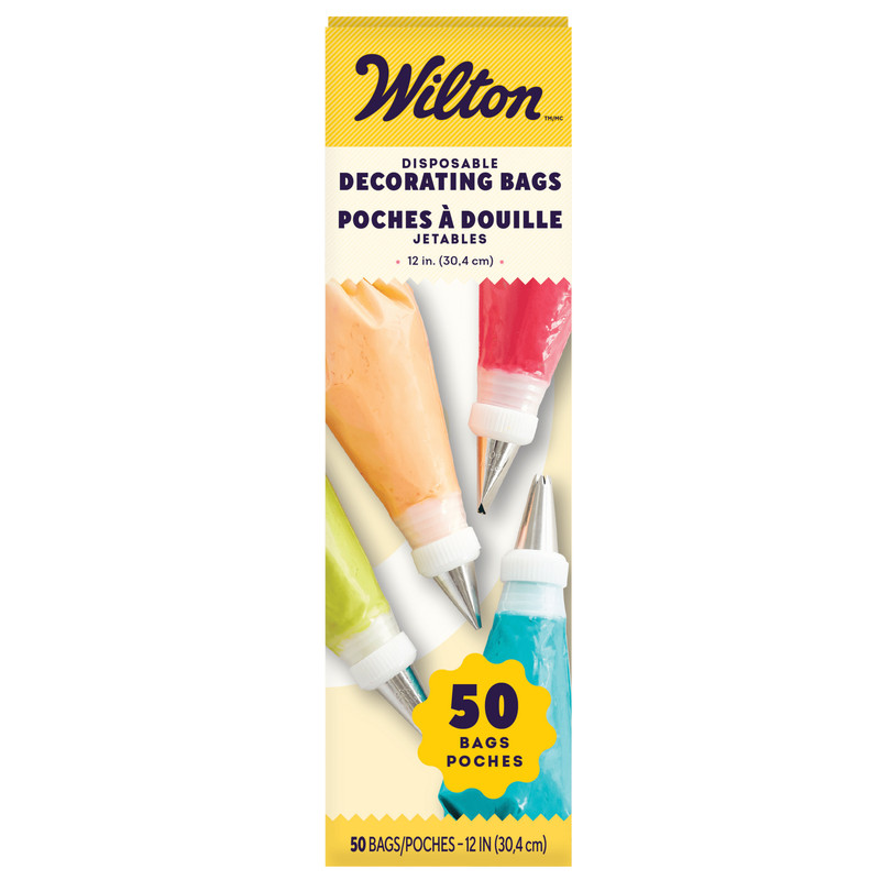 12-Inch Disposable Decorating Piping Bags, 50-Count Set gallery