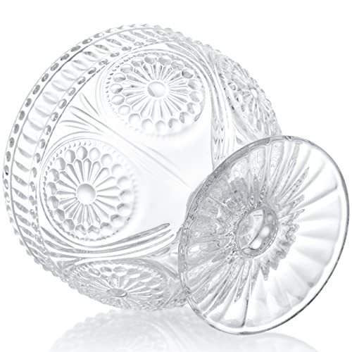 6 Pack Glass Dessert Bowls, 10 oz Mini Trifle Bowls, Glass Serving Bowls for gallery