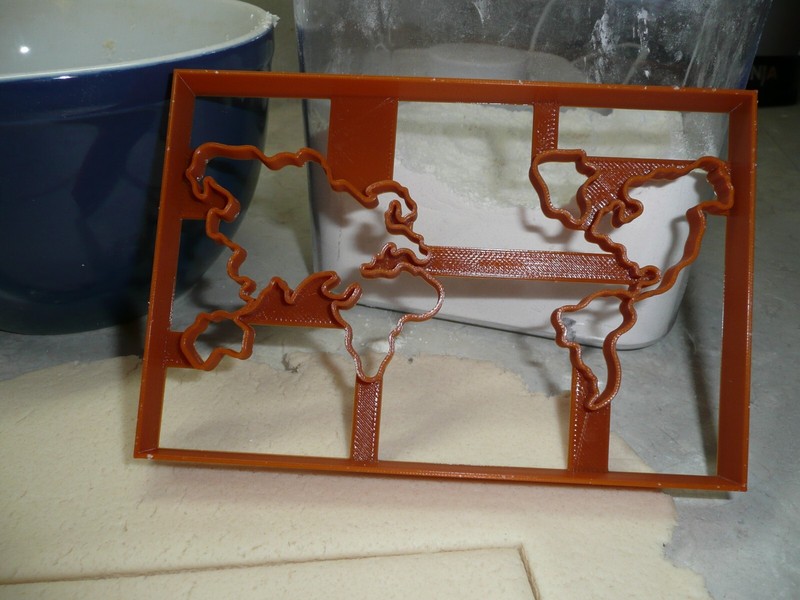 WORLD MAP TRAVEL THEME CONTINENTS DETAILED COOKIE CUTTER MADE IN USA PR5077 gallery