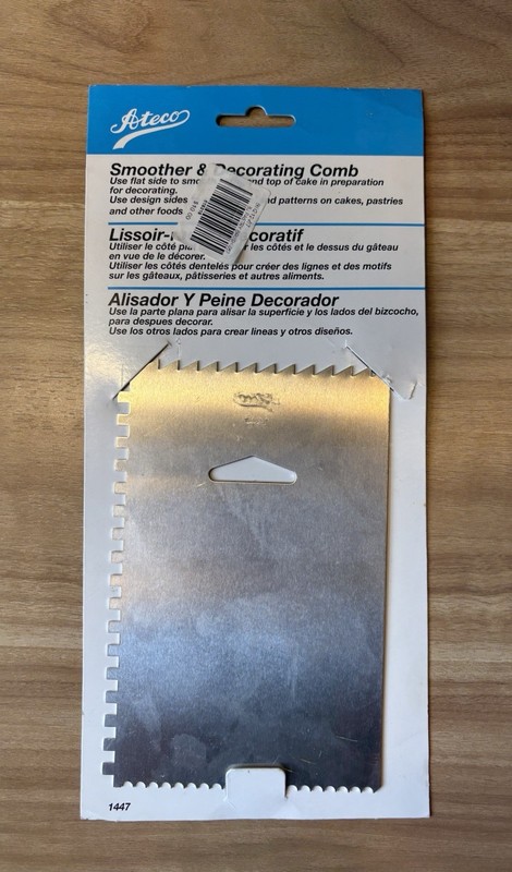 Cake Decorator and Smoother Comb
