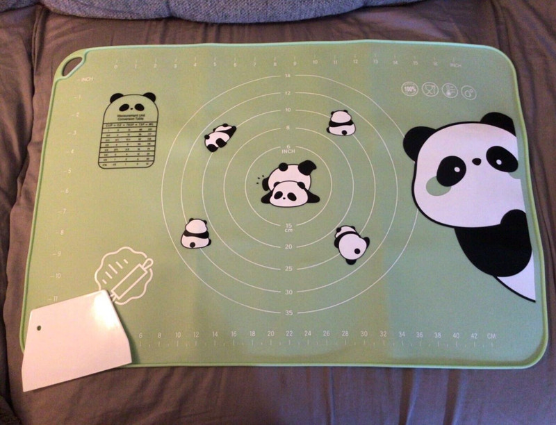 Silicone Baking Mat with Measurements, Extra Thick Dough Rolling Mat and Green