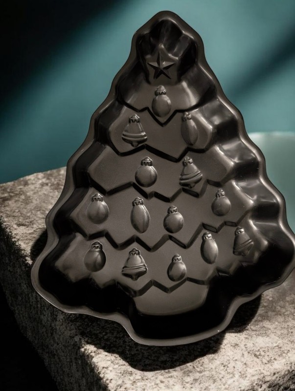 Vintage Black Christmas Tree Mold Tray Plastic Jello Candy Gelatin Holiday…