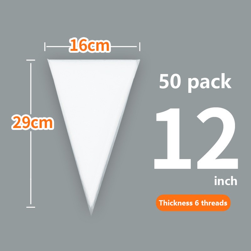 50Pcs Disposable Piping Bag Pastry Bags Confectionery Equipment Cake Tool