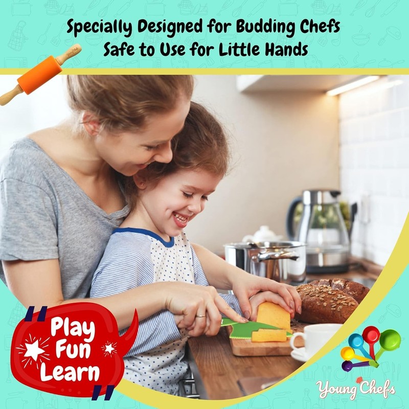 Kids Baking Sets 19 Pieces Real Cooking Tools Kit for Girls Boys Easter Gift gallery
