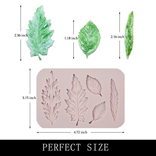 Silicone Leaf Fondant Molds - Ferns & Roses for Cake Decorating, Cupcake Toppers gallery