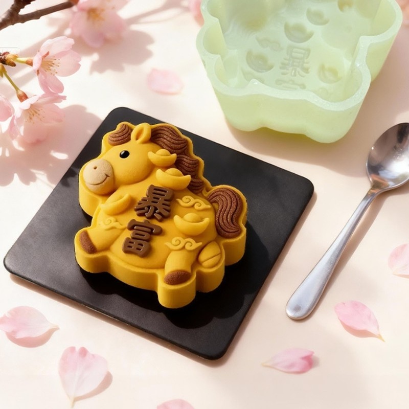 Chinese Zodiacs Horse Themed Silicone Dessert Mold for Home Baking Celebration gallery