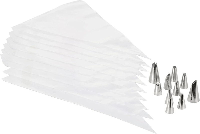 Ultimate 20-Piece Cake Decorating Kit - Stainless Steel Tips & Icing Bags gallery