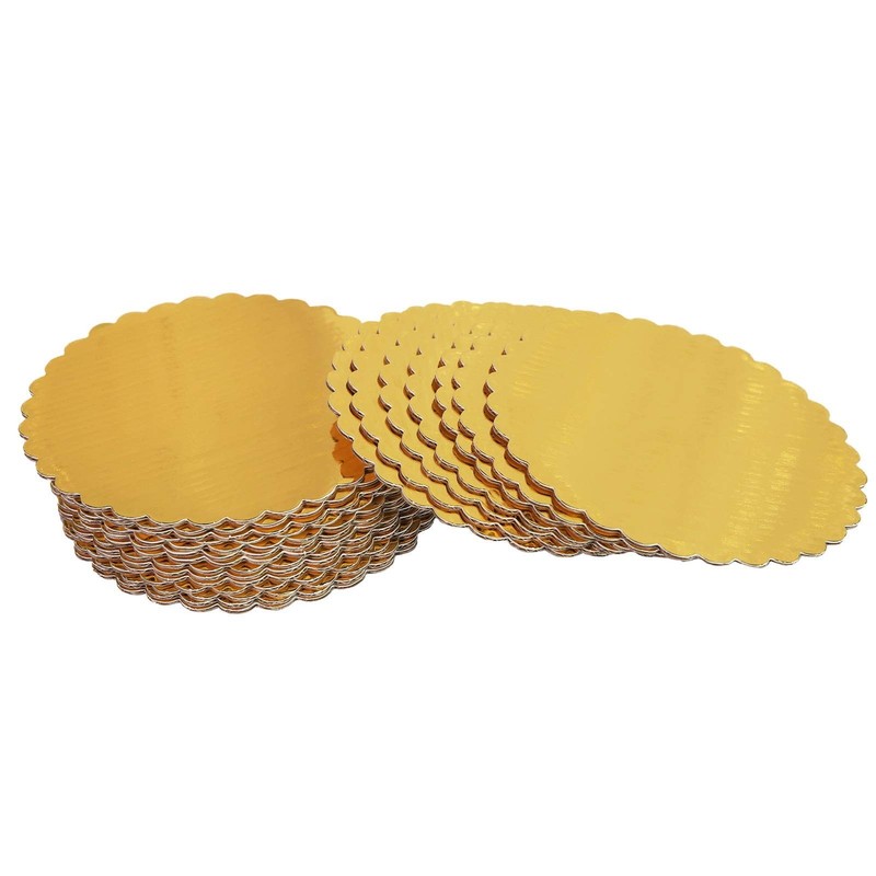 ONE MORE [30pcs] 6" Gold Cakeboard Round,Disposable Cake Circle Base Boards C... gallery