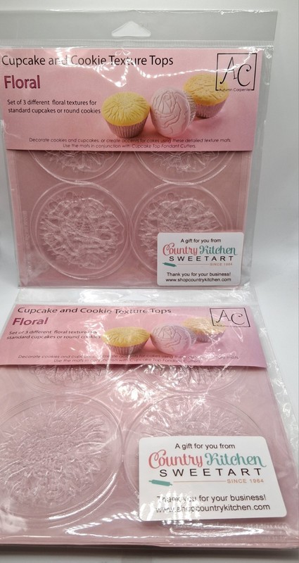 Cupcake and Cookie Texture Top Floral Stencils 2 Packages