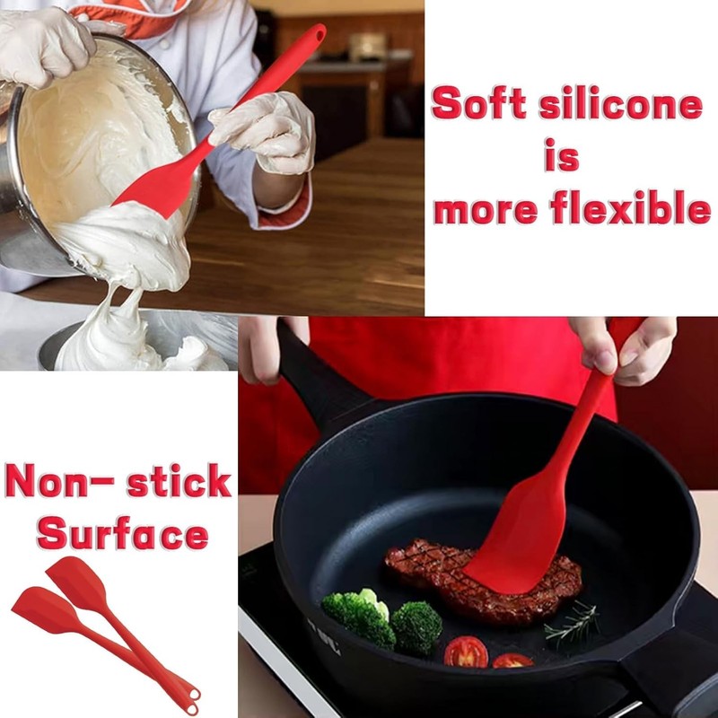 8 Pieces Silicone Spatulas, 8.3 inch Small Spatulas Non-sti gallery