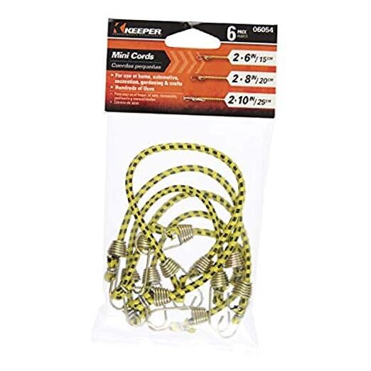 06054 Mini Bungee Cords, Assorted Sizes, 6 Piece, Yellow gallery