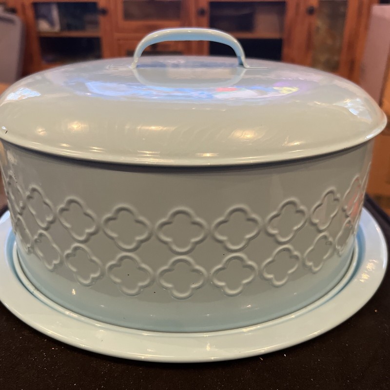 Metal Food Cover Sky Blue Cake Cover 11.5″ x 11.5″ x H 6.5″