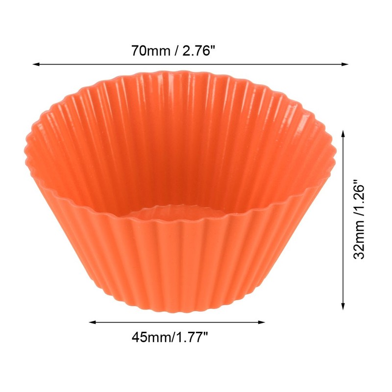 Silicone Liners Reusable Cooking Cups Nonstick Pastry Molds 24pcs gallery