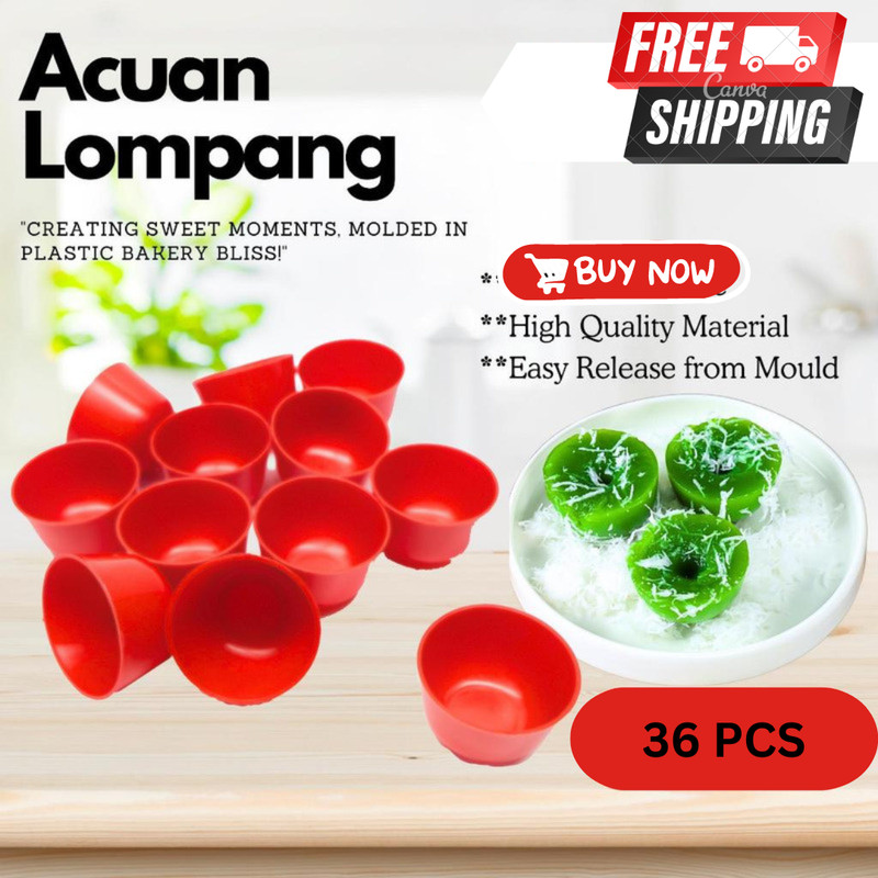 Puto Molds Cups LARGE 36 PCS for Kuih Apam / Lompang / Nona Manis / Kasui