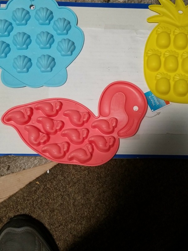 Silicone Mold Ice Cube Trays & Candy Mold Pineapples Flamingos Seashells BRACA gallery