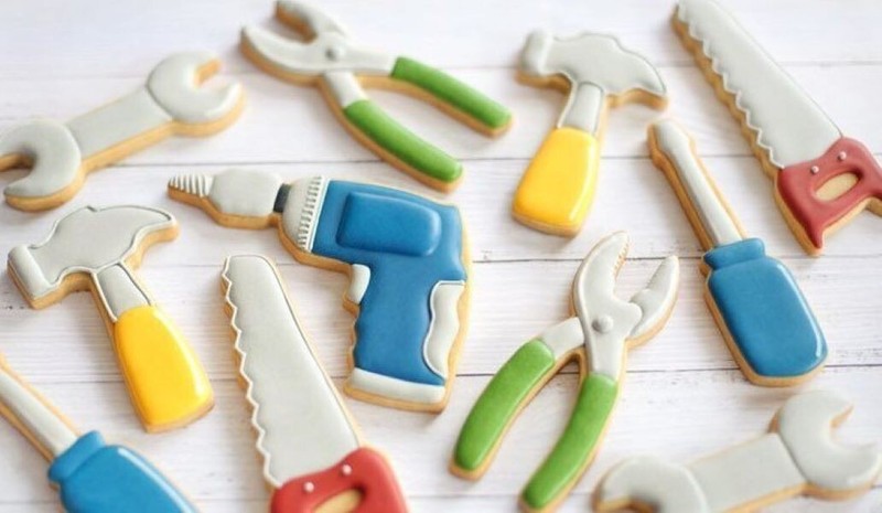 Wrench Cookie Cutter 4.75'' Tool Metal Construction Father's Day gallery
