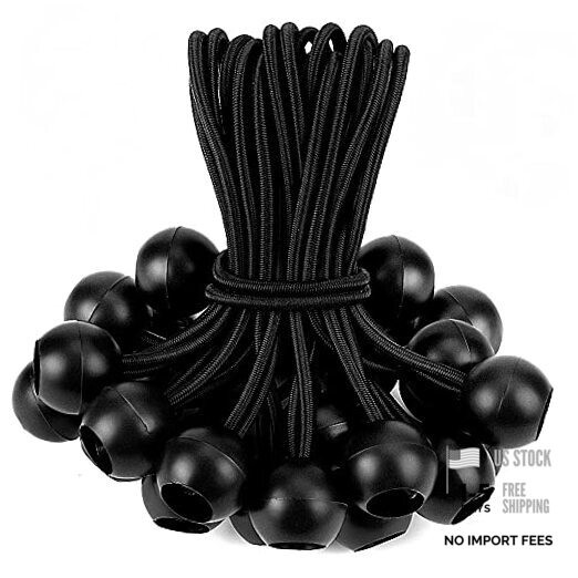 ZOAN 25Pcs Ball Bungee Cord, 6 Inch Heavy Duty Bungie Cord Balls Tarp 6 inch