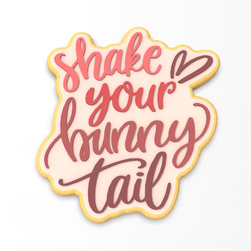 Shake Your Bunny Tail Cookie Cutter & Stamp #1 | Easter Rabbit Dance Bunnies gallery