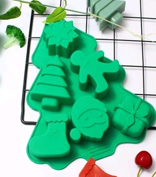 Silicone Cake Mold Christmas Theme, for Soap, Chocolate, Ice Cube, Resin