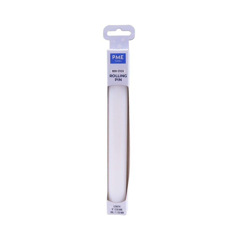 PME Non-Stick Rolling Pin 9 in for Cake Decorating Standard, White gallery