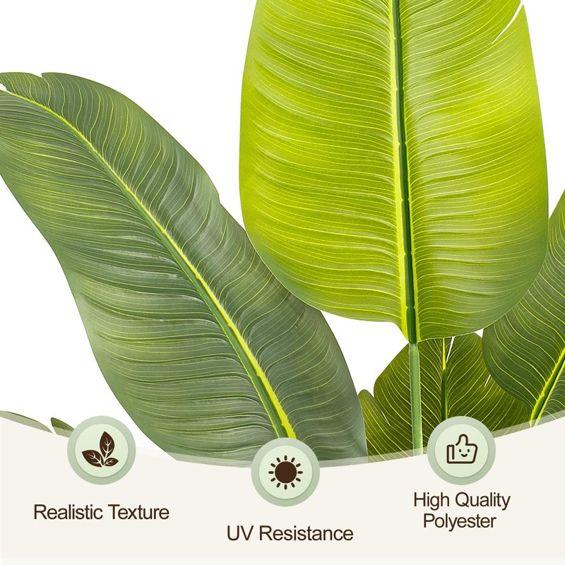 Keeplush Lifelike Bird of Paradise Artificial Plant 5ft Faux Banana Leaf Tree gallery