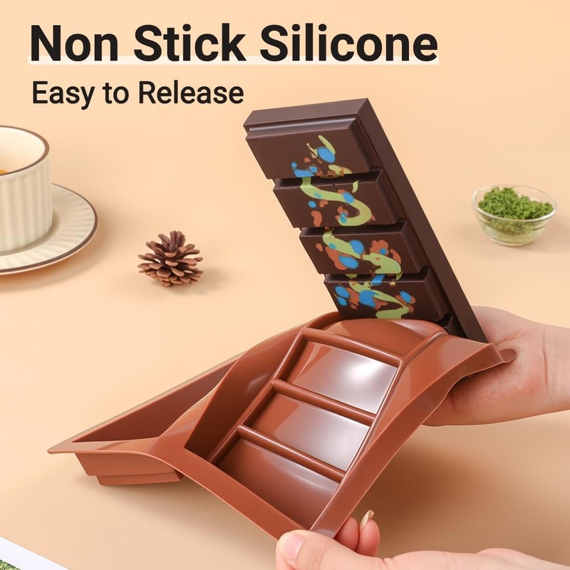 Silicone Chocolate Bar Mold 1 Inch Deep gallery