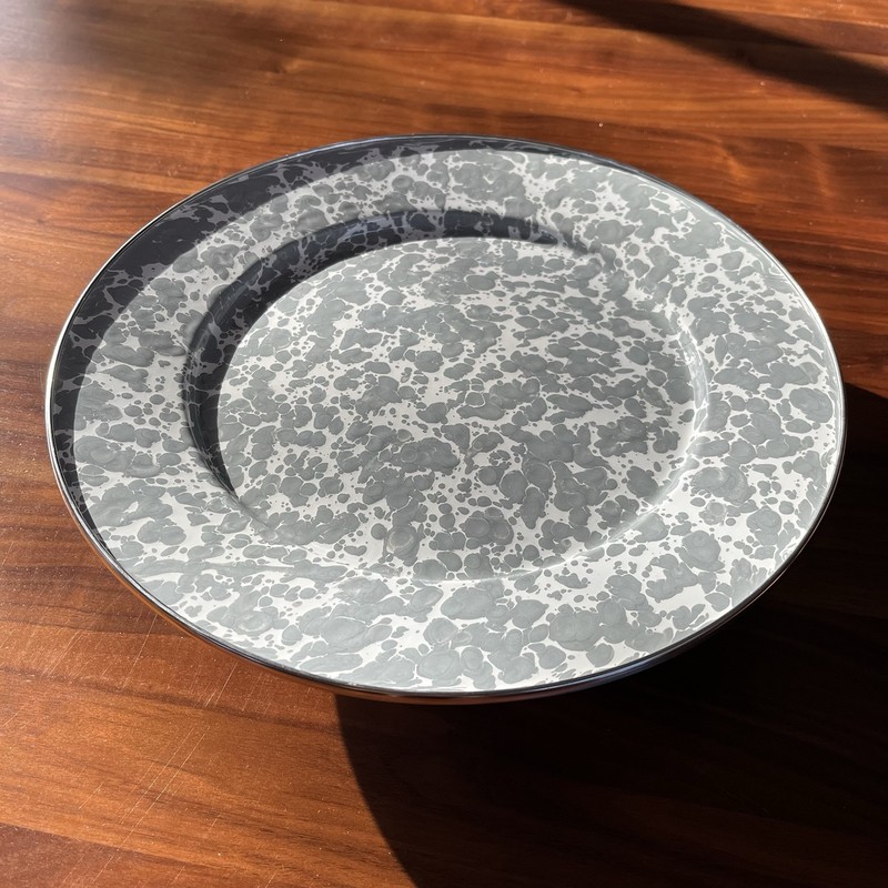 Golden Rabbit Enamelware Cake Stand Grey Swirl gallery