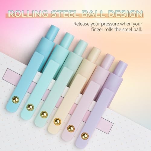 UIXJODO 6 Pcs Gel Pens 0.5mm Quick Dry Black Ink Pens Fine 6 Pcs Ombre Gold gallery