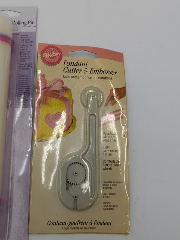 Wilton Fondant Cutter Embosser & Rolling Pin ~ NEW gallery