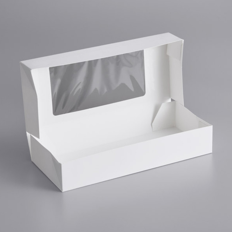 200 Pack Cookies Cupcakes Donuts Bakery Box With Window White Auto-Popup New gallery