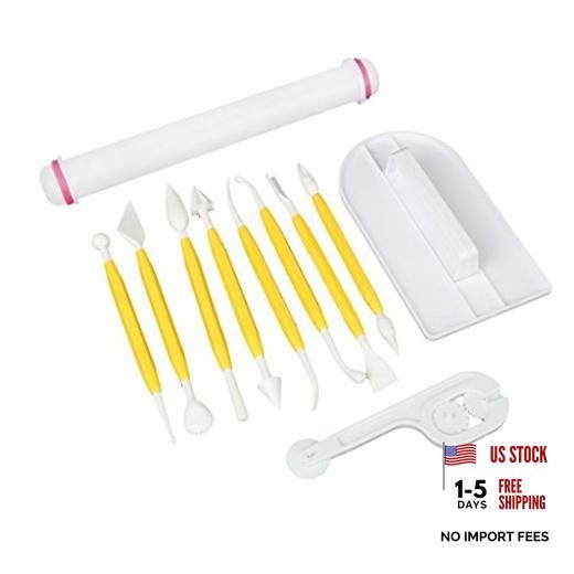Fondant Cake Decorating Tools Setpcs Fondant Cutters Roller Fondant 11
