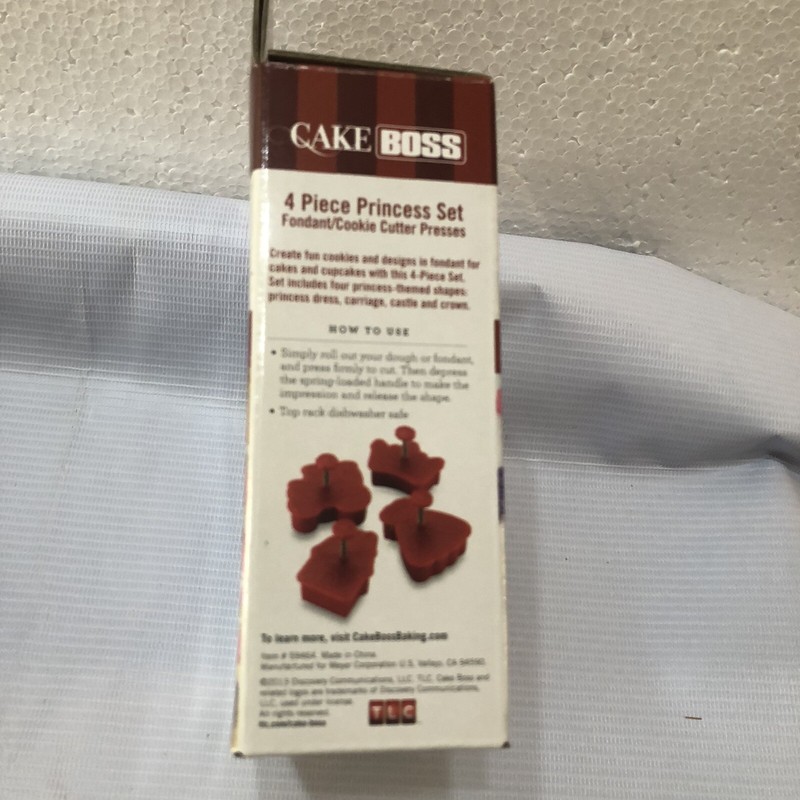 CAKE BOSS PRINCESS Fondant CUTTERS (4pcs) Set￼ Sealed New US Seller gallery