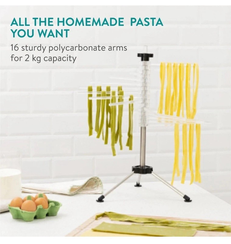 Collapsible Pasta Drying Rack - Tall Compact Spaghetti Noodle Stand with gallery