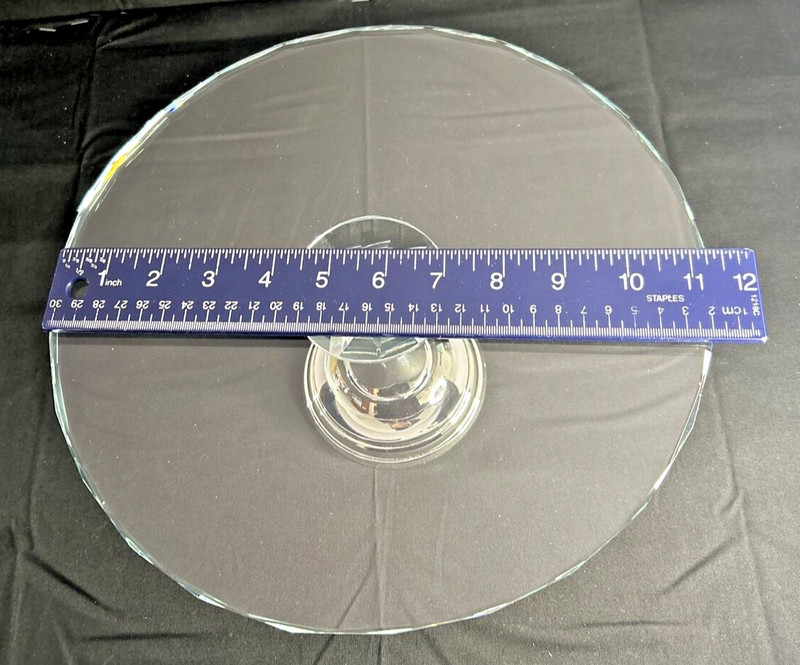 Godinger Prisma Collection Crystal Pedestal Cake Stand Platter NIB gallery