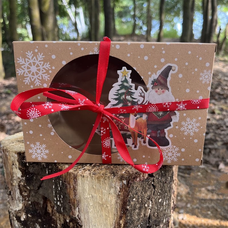 Christmas Cookie Boxes with Window, Food Grade Bakery Treat Boxes Party Favors gallery
