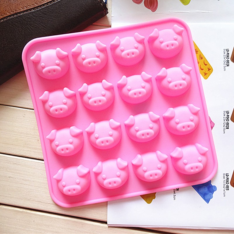 Pig Shape Chocolate Mold Cake Decoration Silicone Jelly Candy Ice Mold!