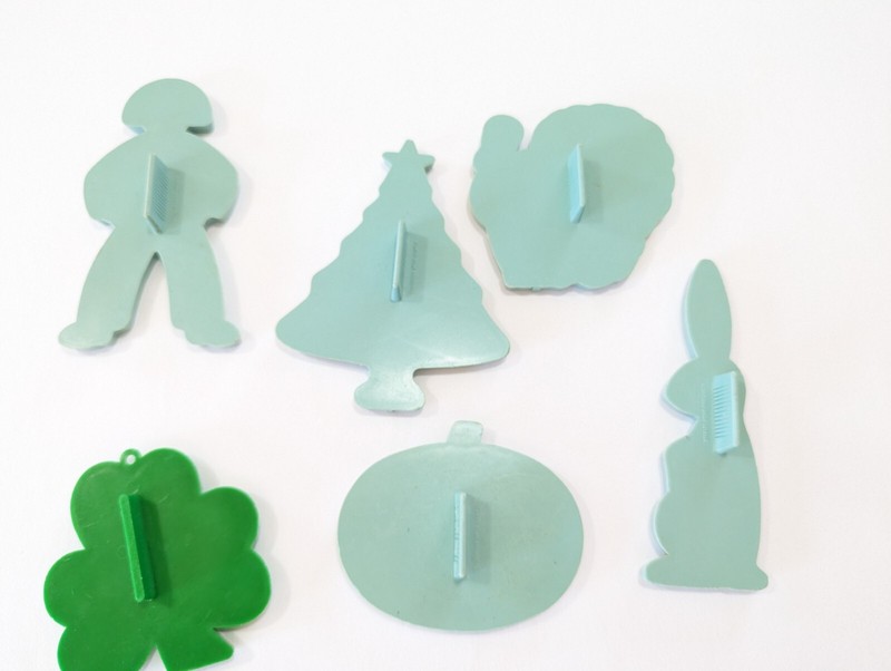 Cookie Cutters Lot of 6 Turkey Pumpkin Bunny Christmas Tree Vintage Seasonal gallery