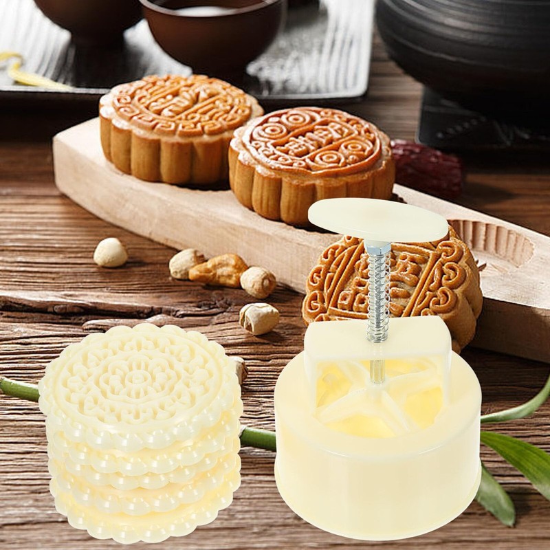 1 Set Moon Cake Mold Press Baking Creative Bean Molder Easy Release Material gallery