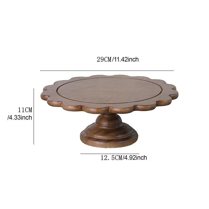 Wood Riser Cake Stand Decorative Retro Style Rustic Dessert Display Stand for gallery