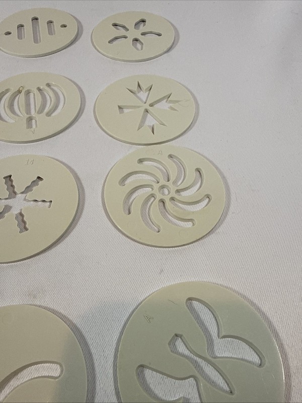 Pampered Chef Cookie Press #1525 Replacement Discs Complete Set Of 16 gallery