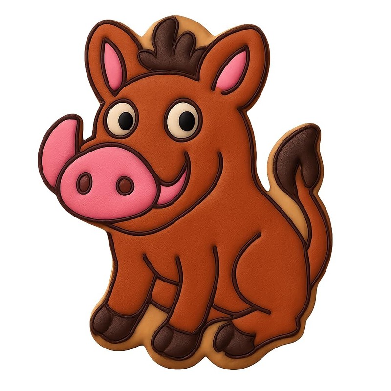 Curious Warthog Cookie Cutter & Stamp, Fondant & Clay - 4x3.2 gallery