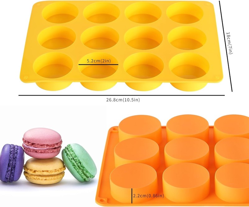 Oreo Silicone Mold 12 Cavity Round Baking Candy Chocolate Cookie Mold gallery