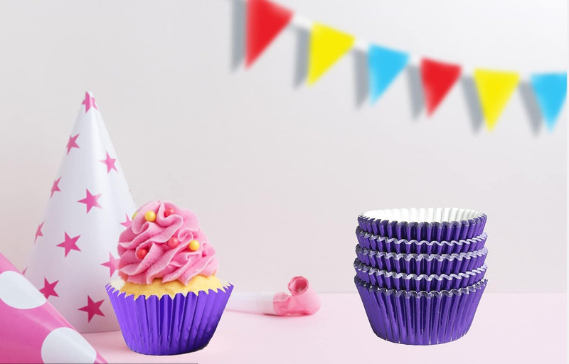 Home Party Foil Baking Cups Cupcake Liners,Gold Foil Cupcake Liners, Pack of 100 gallery