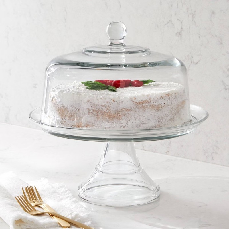 Classic 2pc Glass Cake Stand with Dome gallery